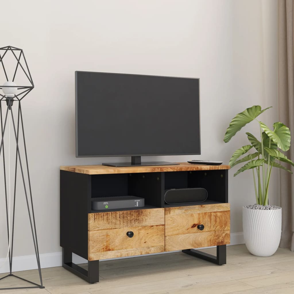 tv-bord 70x33x46 cm massivt mangotræ