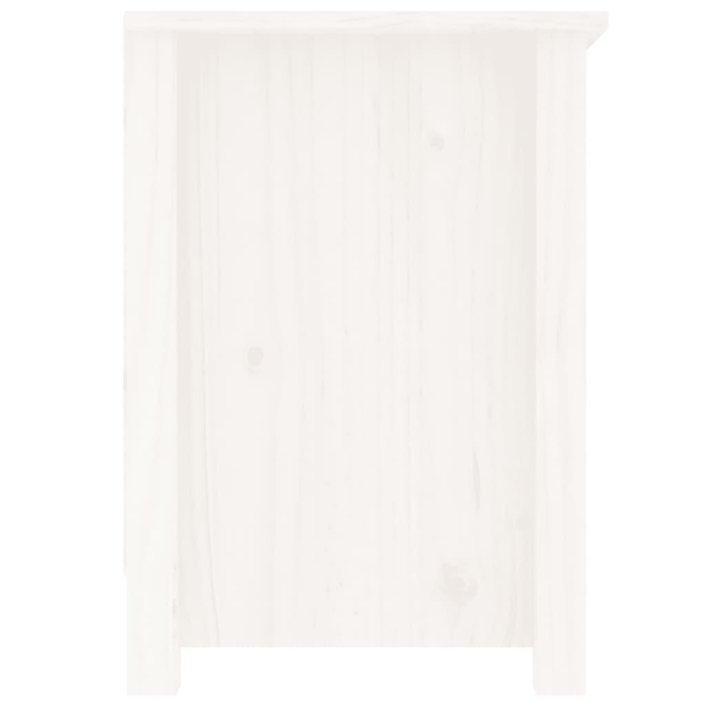 tv-bord 103x36,5x52 cm massivt fyrretræ hvid