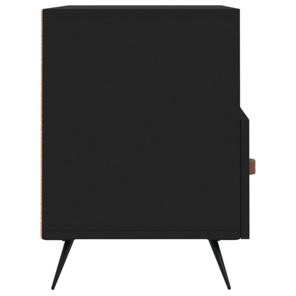 tv-bord 80x36x50 cm konstrueret træ sort