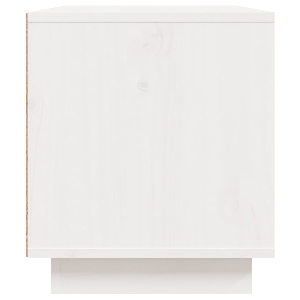 tv-bord 80x35x40,5 cm massivt fyrretræ hvid