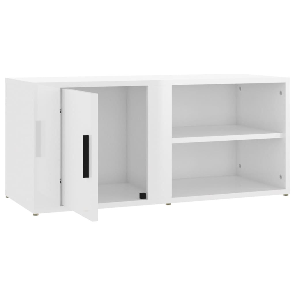 tv-borde 2 stk. 80x31,5x36 cm konstrueret træ hvid højglans