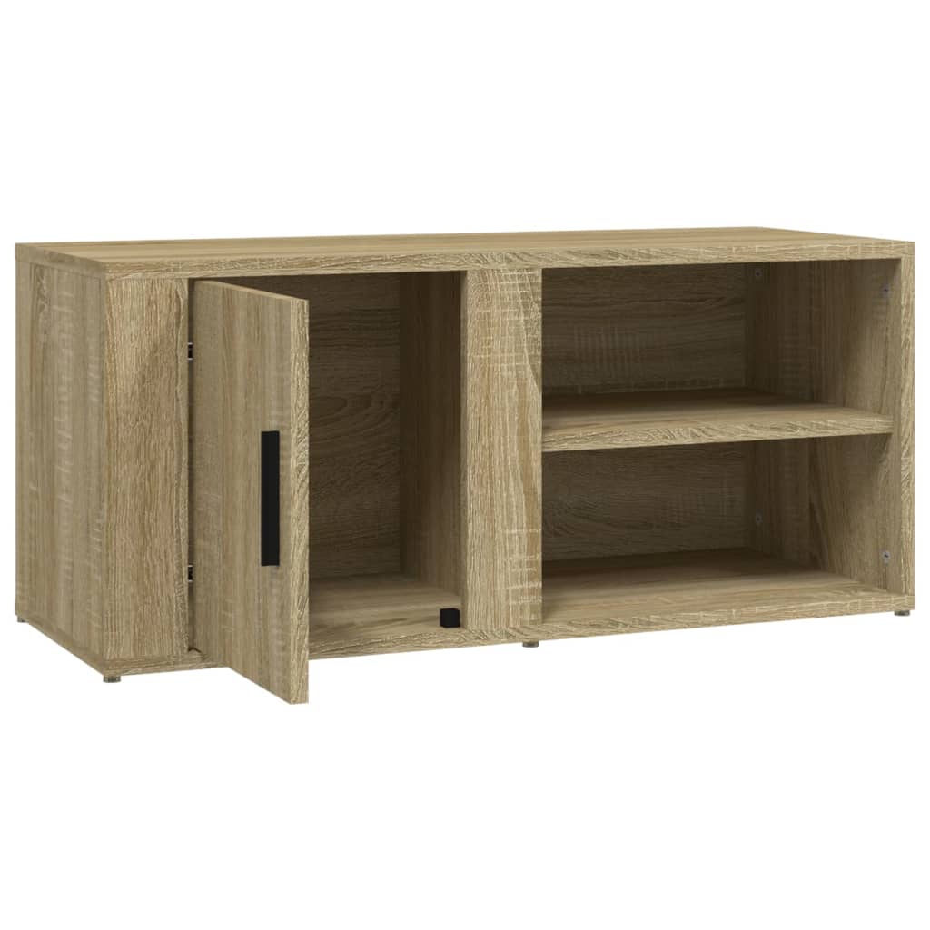 tv-bord 80x31,5x36 cm konstrueret træ sonoma-eg