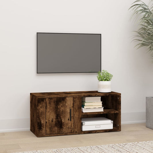 tv-bord 80x31,5x36 cm konstrueret træ røget egetræsfarve