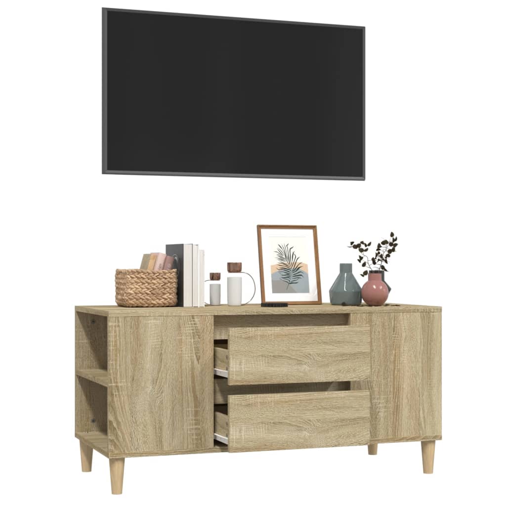 tv-bord 102x44,5x50 cm konstrueret træ sonoma-eg