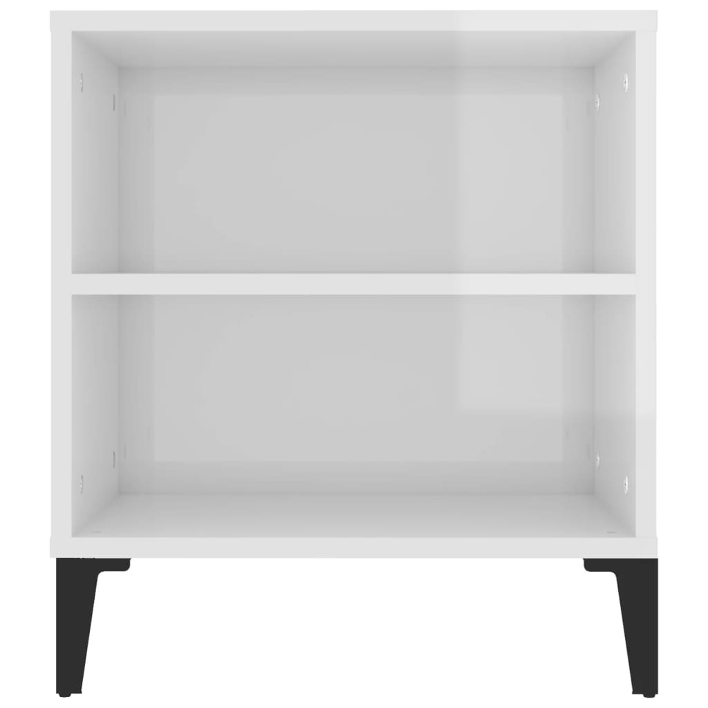 tv-bord 102x44,5x50 cm konstrueret træ hvid højglans