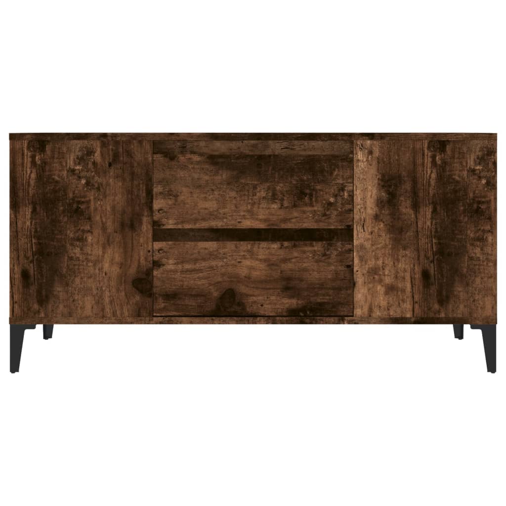 tv-bord 102x44,5x50 cm konstrueret træ røget egetræ