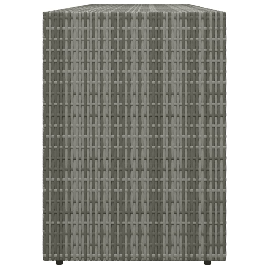 opbevaringsskab til haven 198x55,5x80 cm polyrattan grå