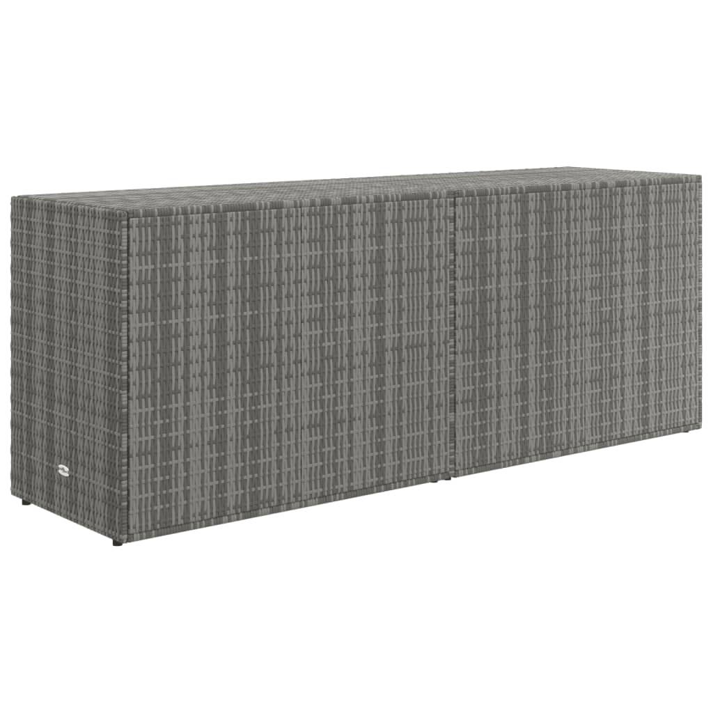 opbevaringsskab til haven 198x55,5x80 cm polyrattan grå