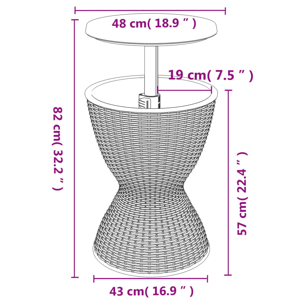 3-i-1 kølebar polypropylen sort