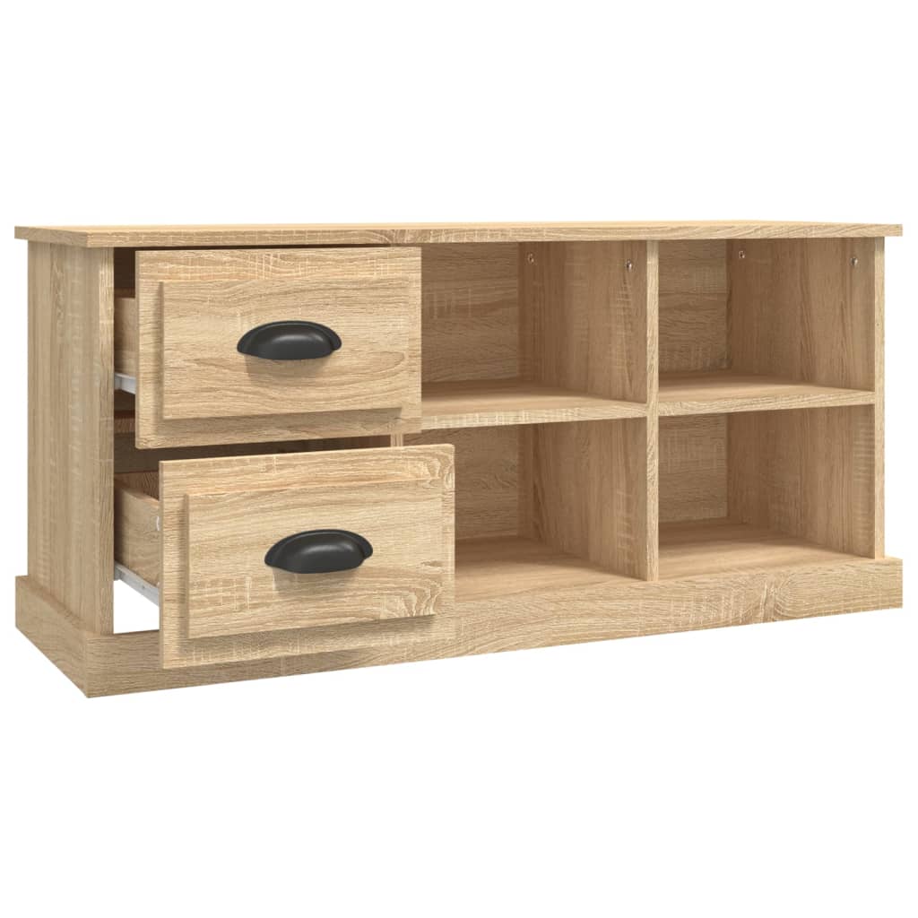 tv-bord 102x35,5x47,5 cm konstrueret træ sonoma-eg