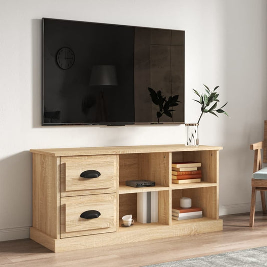 tv-bord 102x35,5x47,5 cm konstrueret træ sonoma-eg