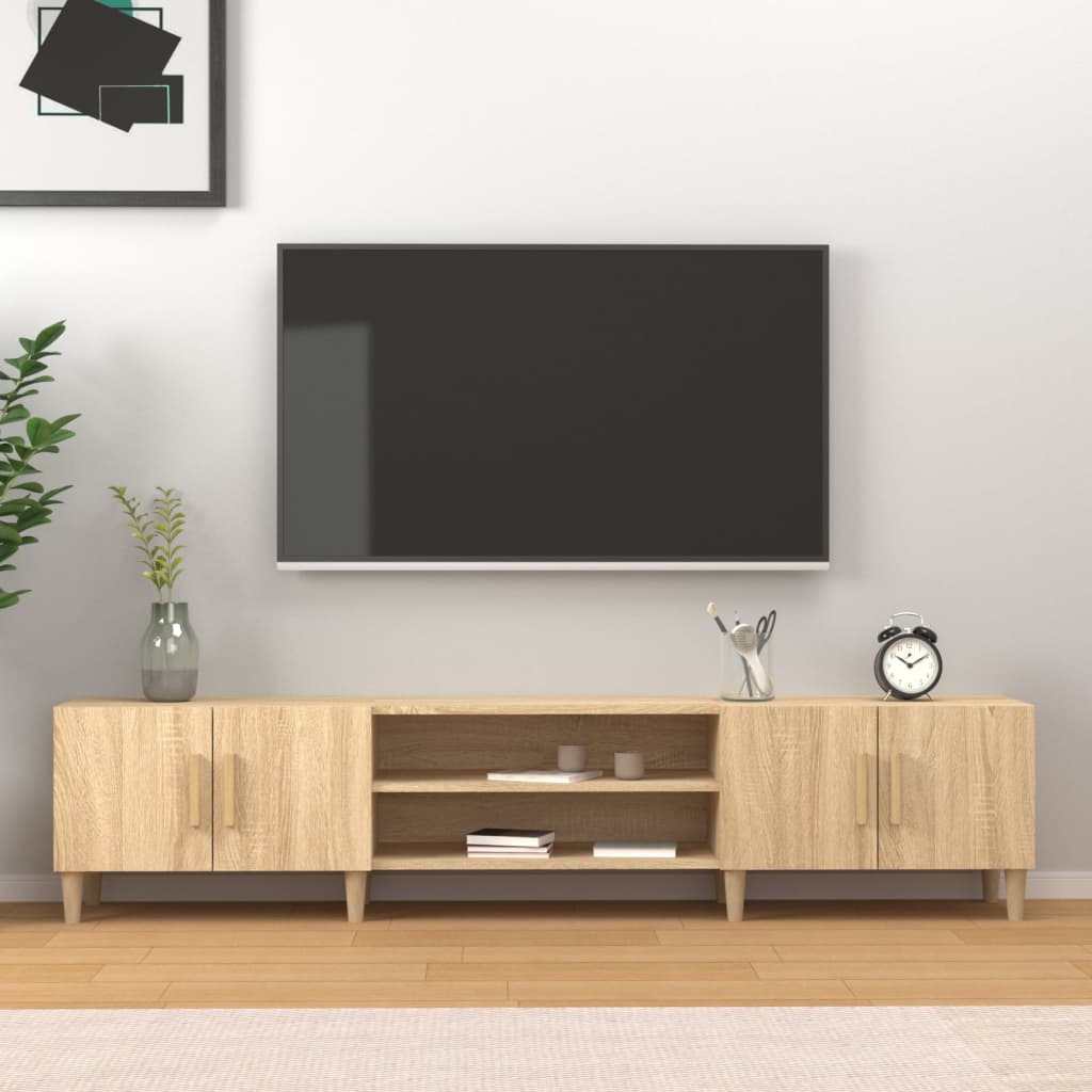 tv-bord 180x31,5x40 cm konstrueret træ sonoma-eg