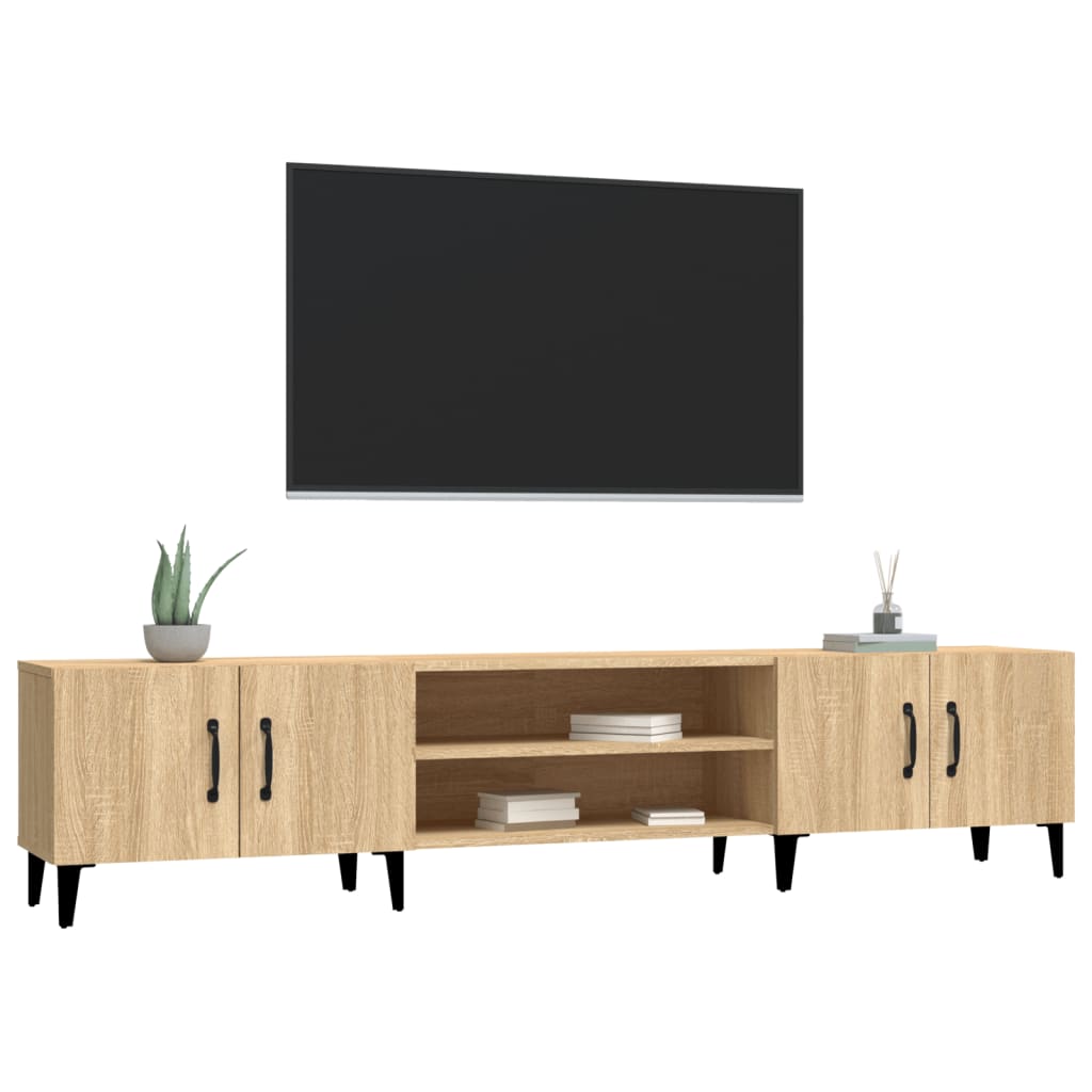 tv-bord 180x31,5x40 cm konstrueret træ sonoma-eg