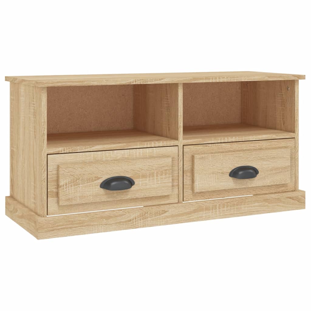 tv-bord 93x35,5x45 cm konstrueret træ sonoma-eg