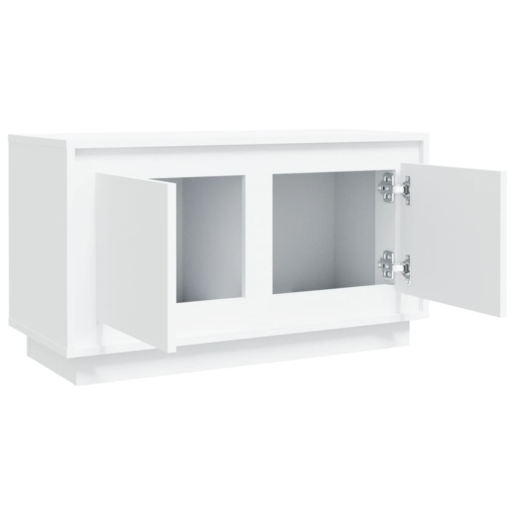 tv-bord 80x35x45 cm konstrueret træ hvid