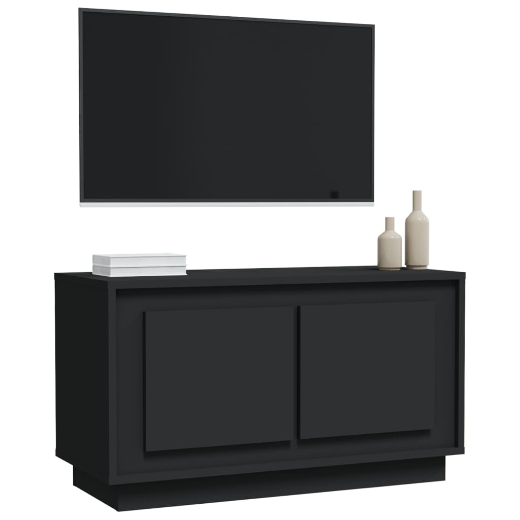 tv-bord 80x35x45 cm konstrueret træ sort