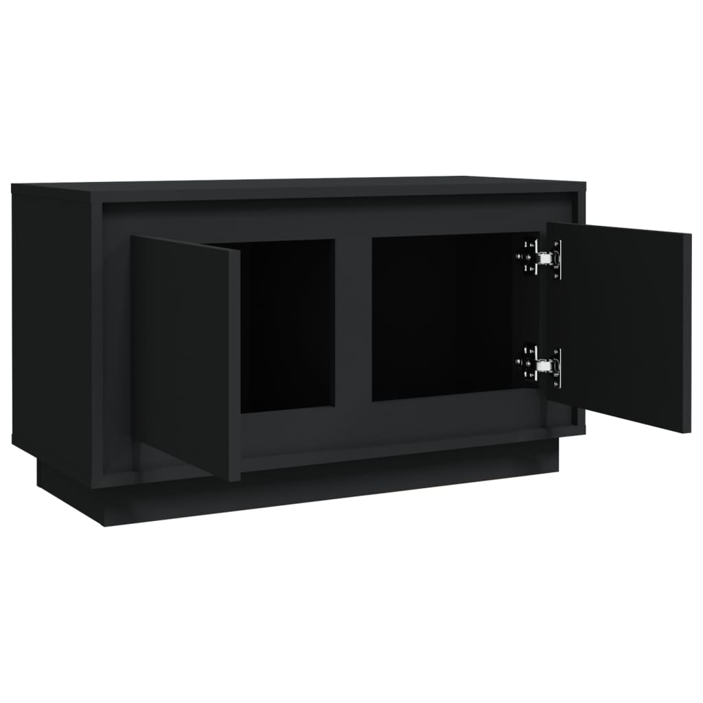 tv-bord 80x35x45 cm konstrueret træ sort