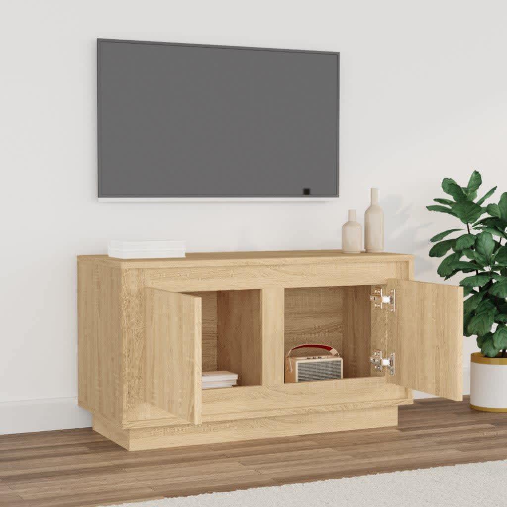 tv-bord 80x35x45 cm konstrueret træ sonoma-eg