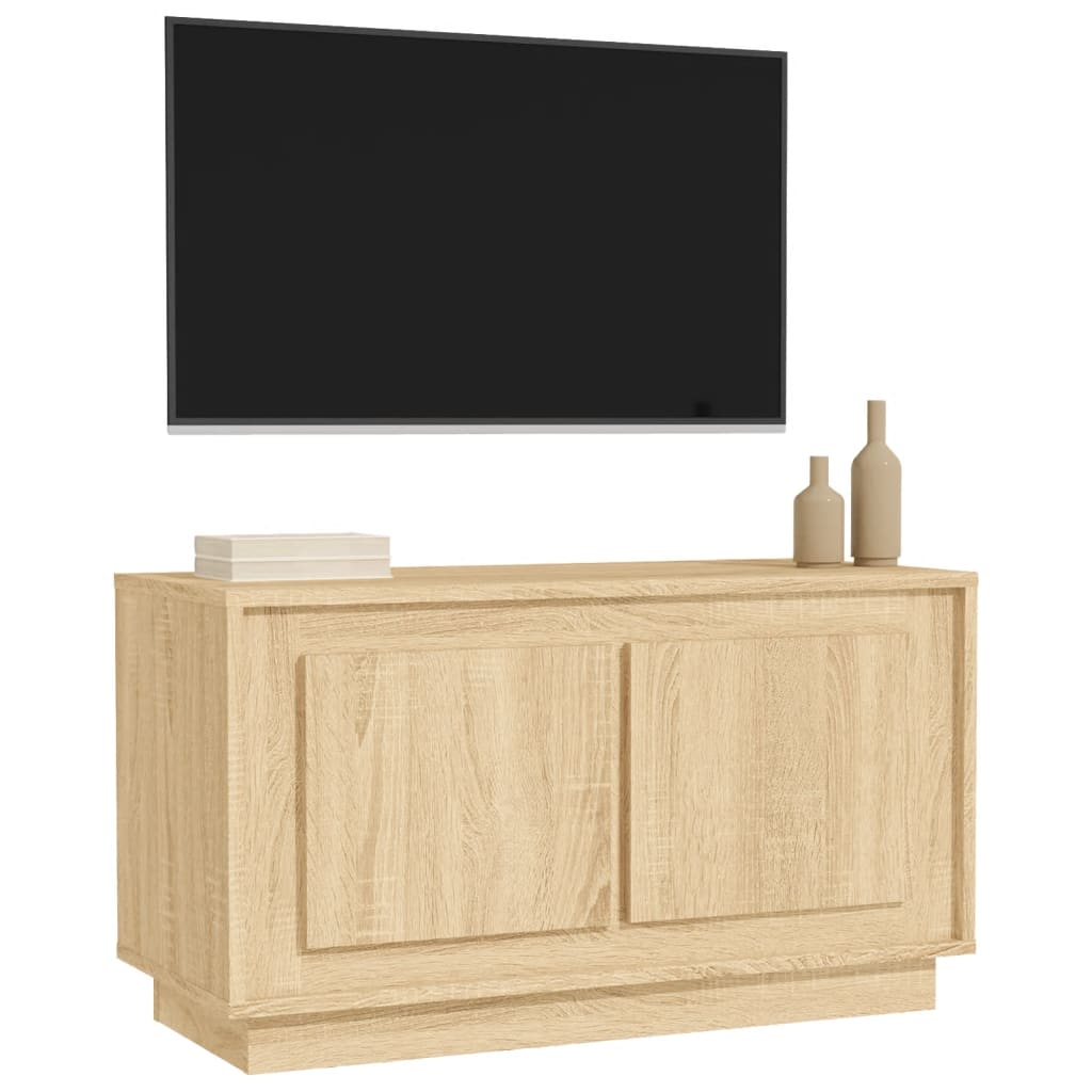 tv-bord 80x35x45 cm konstrueret træ sonoma-eg