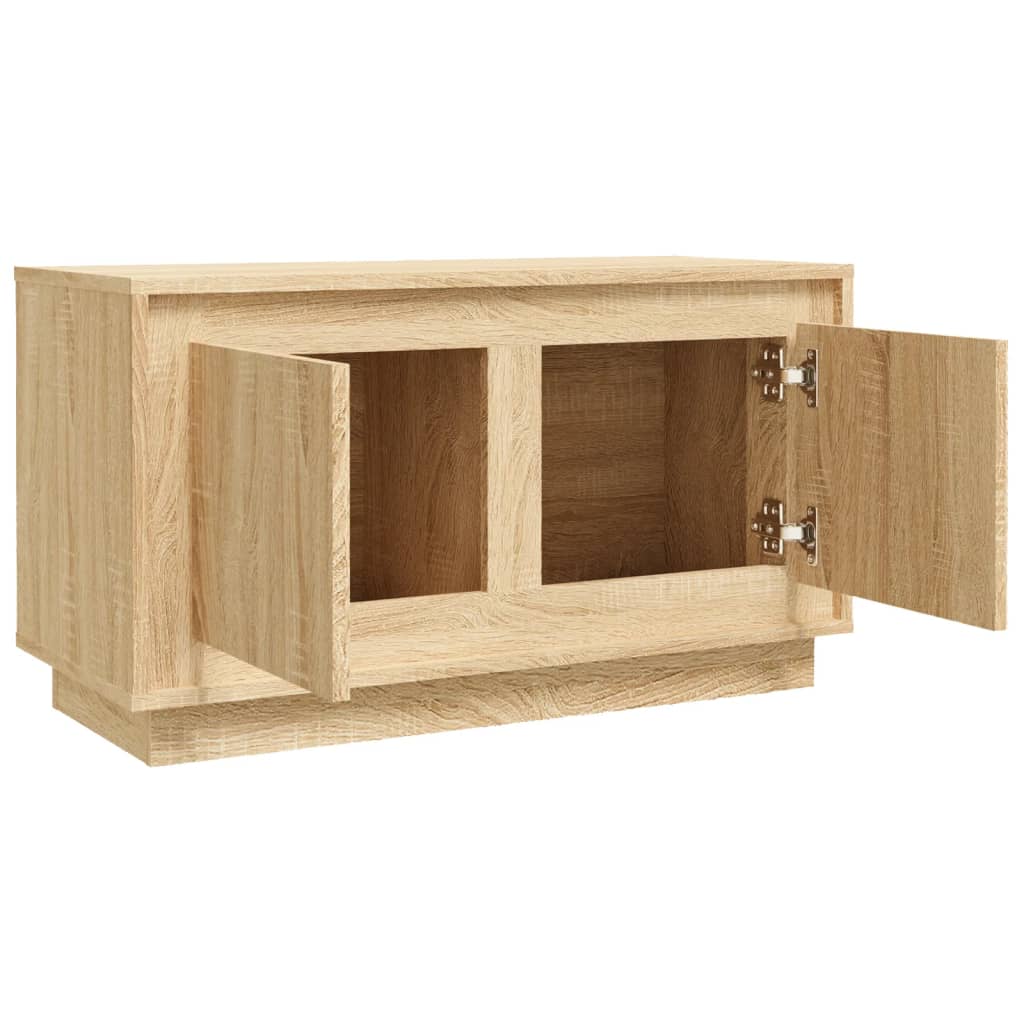 tv-bord 80x35x45 cm konstrueret træ sonoma-eg