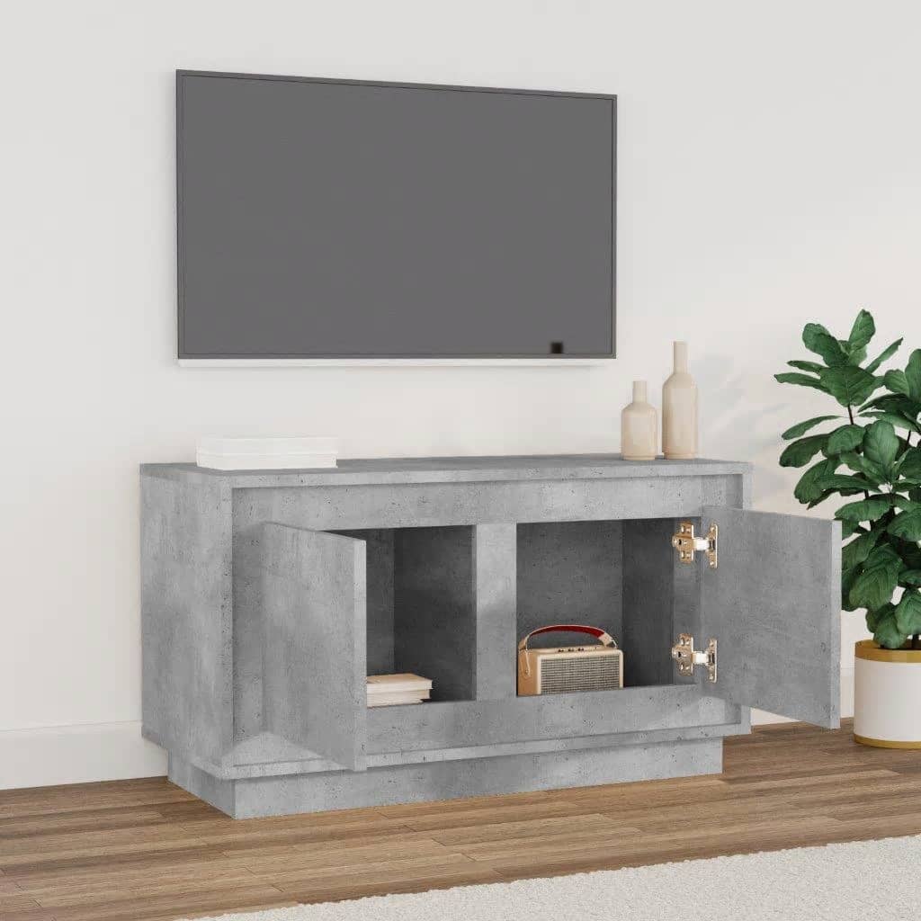 tv-bord 80x35x45 cm konstrueret træ betongrå