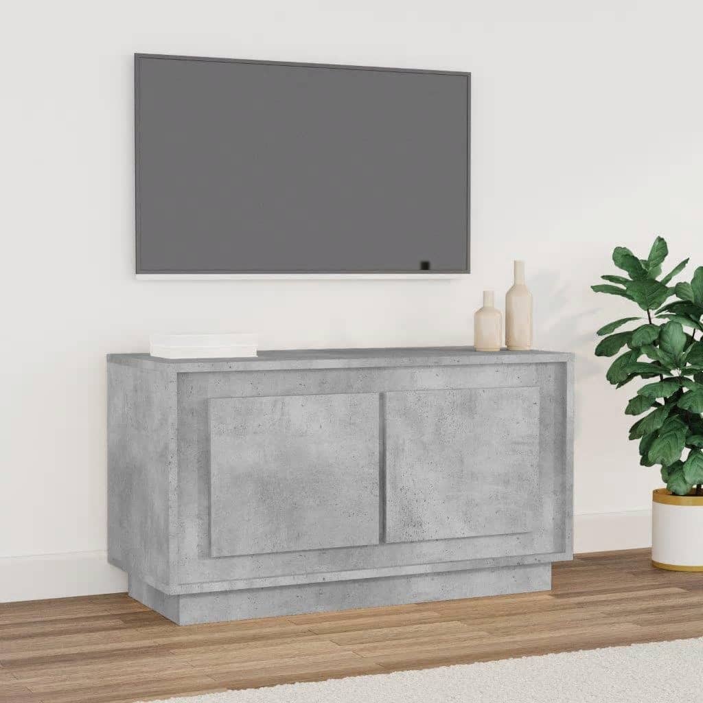 tv-bord 80x35x45 cm konstrueret træ betongrå