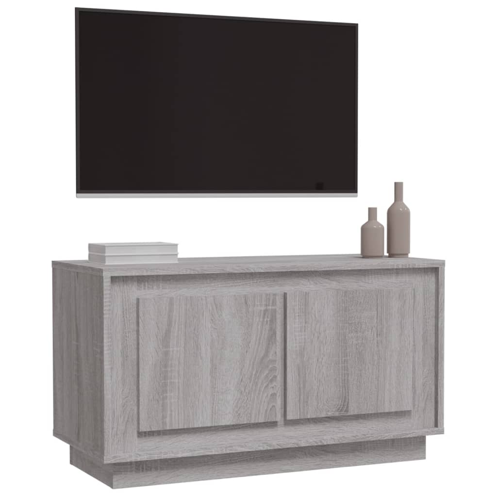 tv-bord 80x35x45 cm konstrueret træ grå sonoma-eg