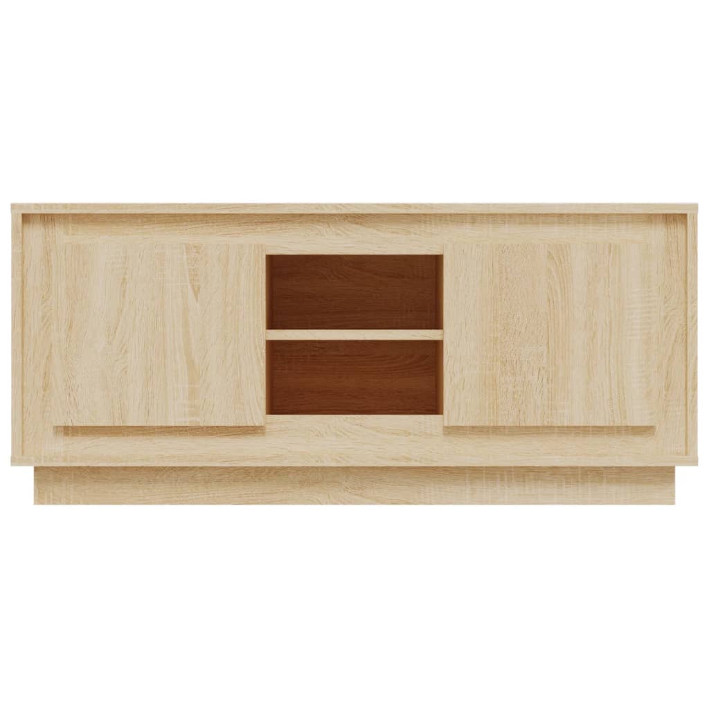 tv-bord 102x35x45 cm konstrueret træ sonoma-eg