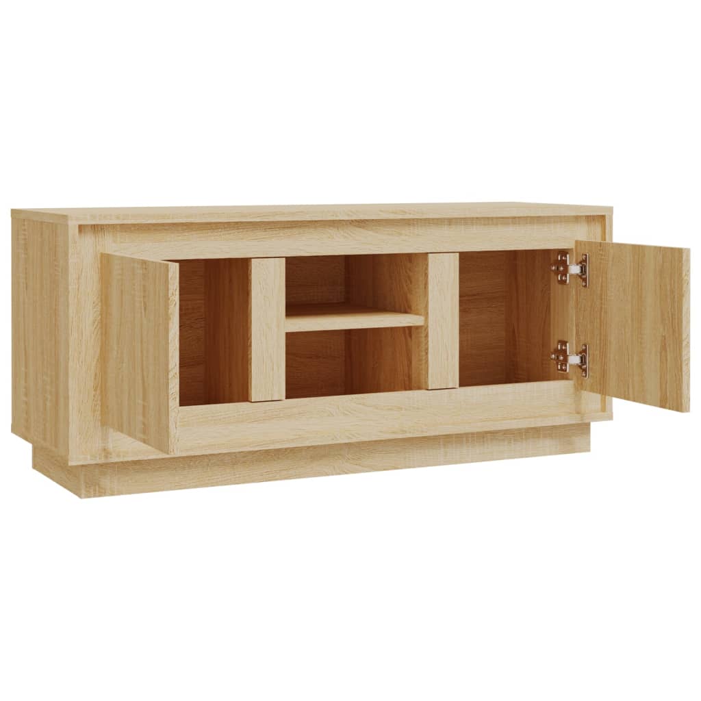 tv-bord 102x35x45 cm konstrueret træ sonoma-eg