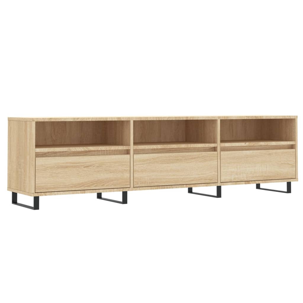 tv-bord 150x30x44,5 cm konstrueret træ sonoma-eg