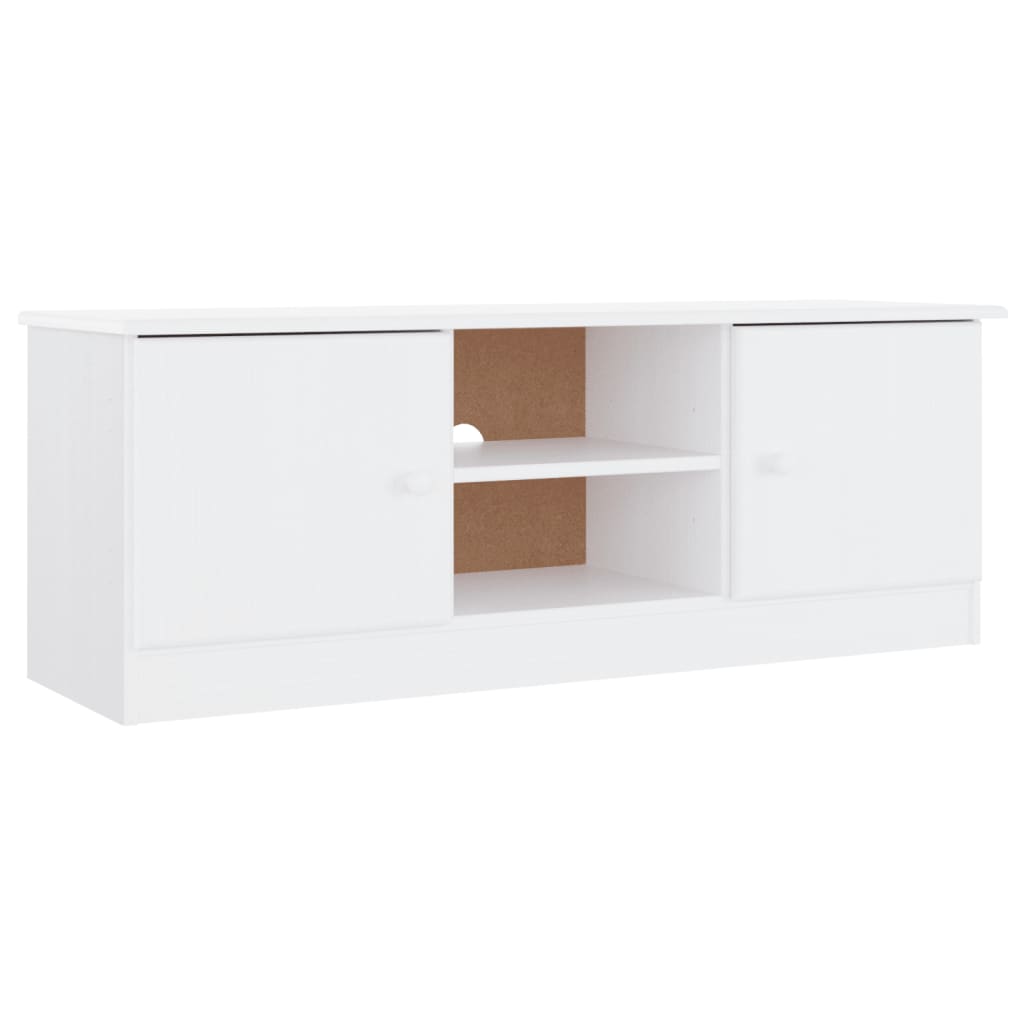 sengebord ALTA 112x35x41 cm massivt fyrretræ hvid