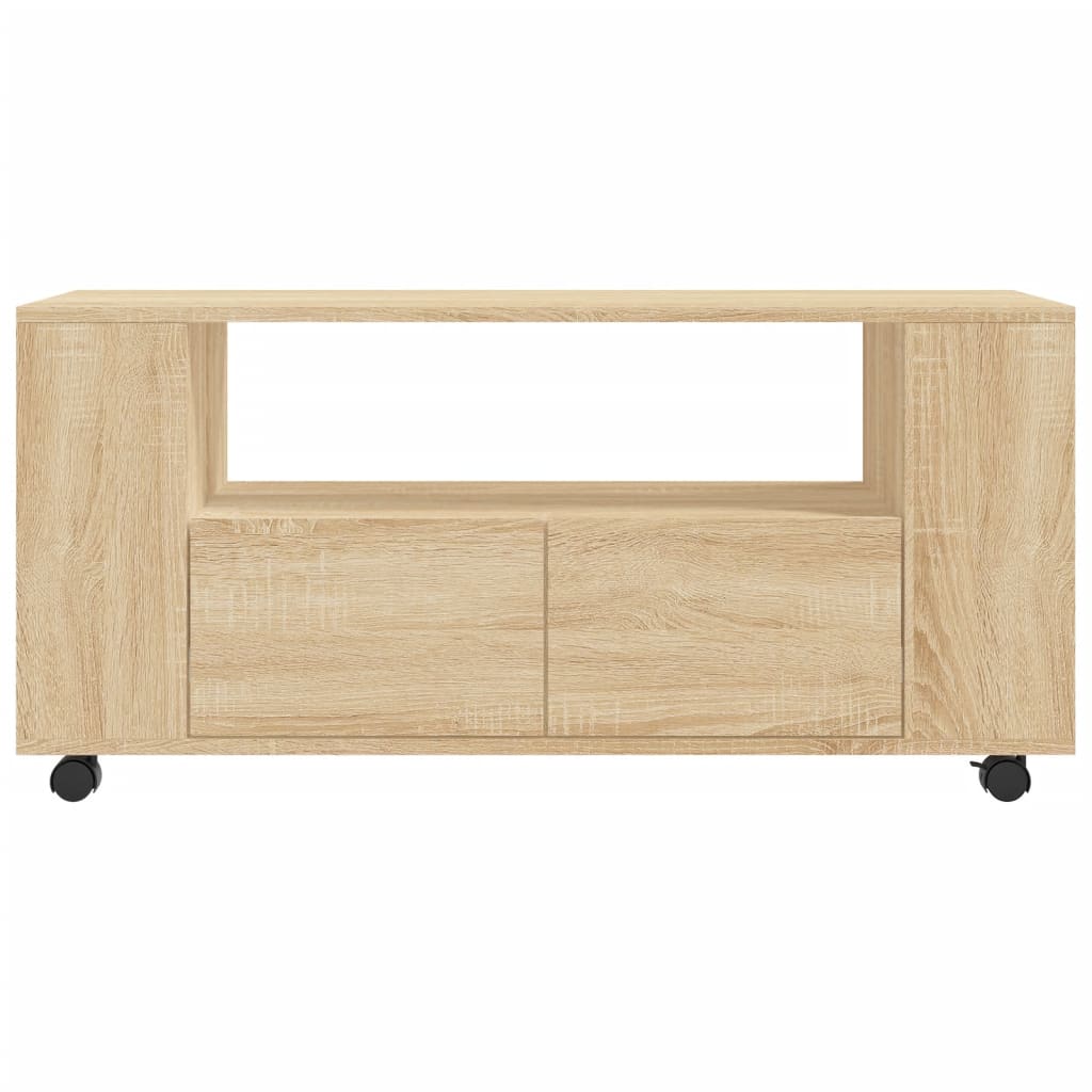 tv-bord 102x34,5x43 cm konstrueret træ sonoma-eg