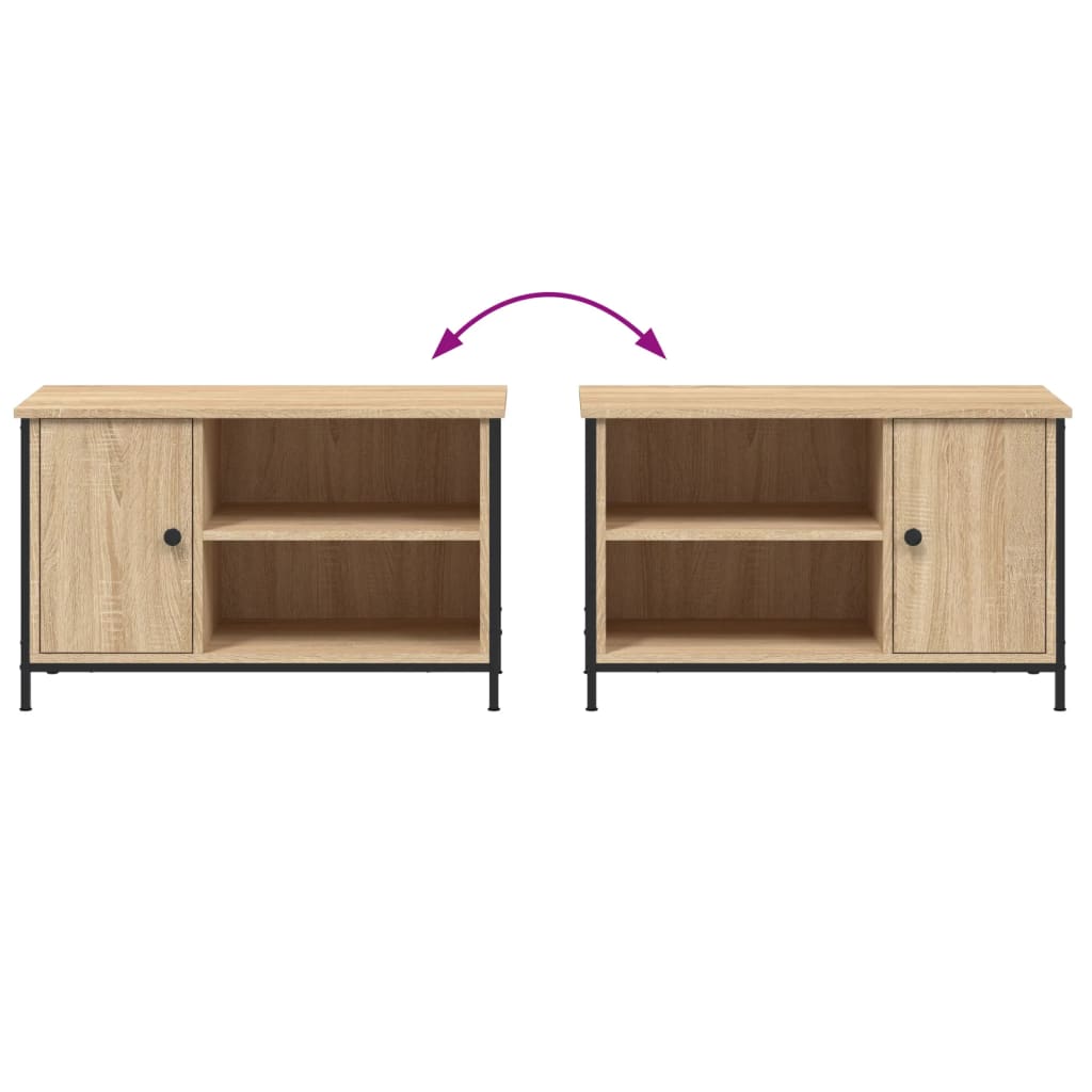 tv-bord 80x40x50 cm konstrueret træ sonoma-eg