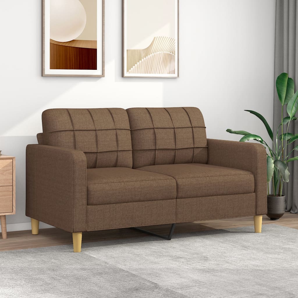 2-personers sofa 140 cm stof brun