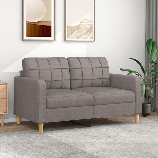 2-personers sofa 140 cm stof gråbrun