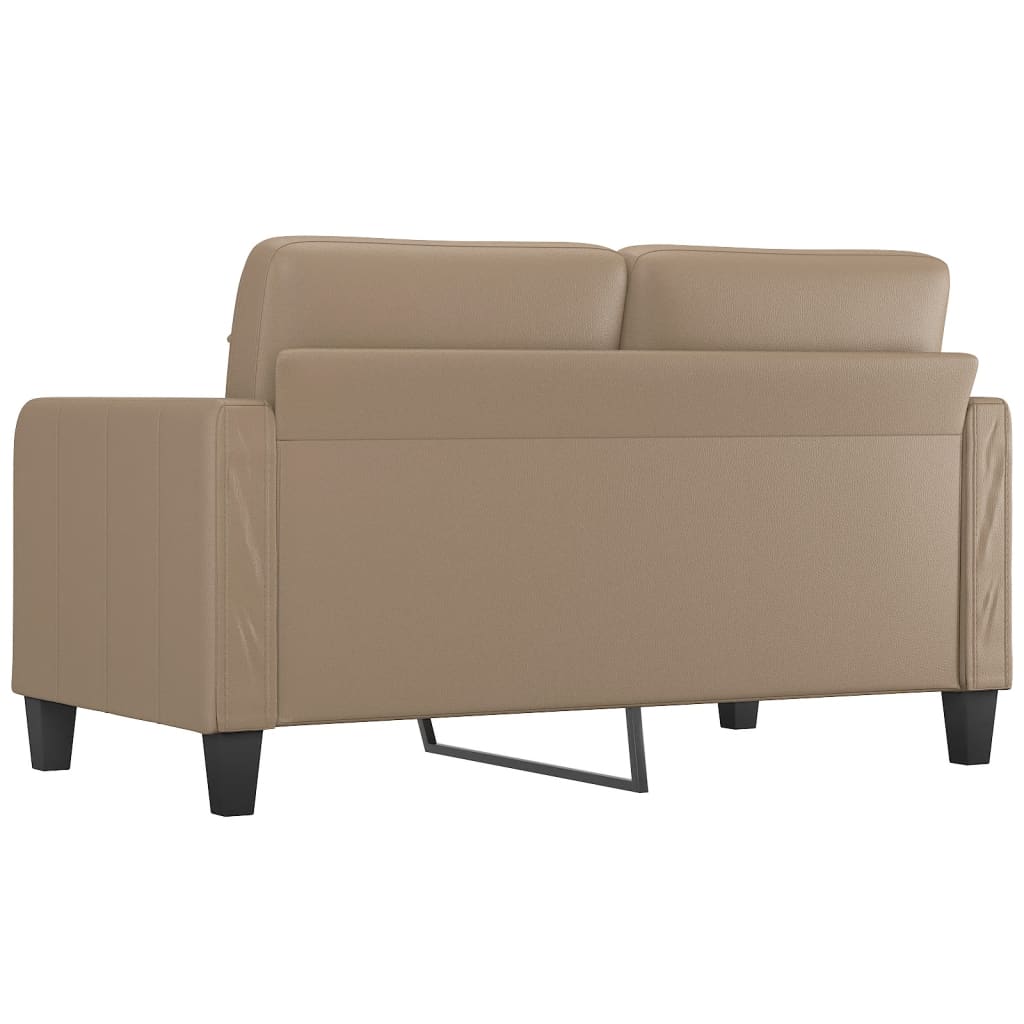 2-personers sofa 140 cm kunstlæder cappuccino