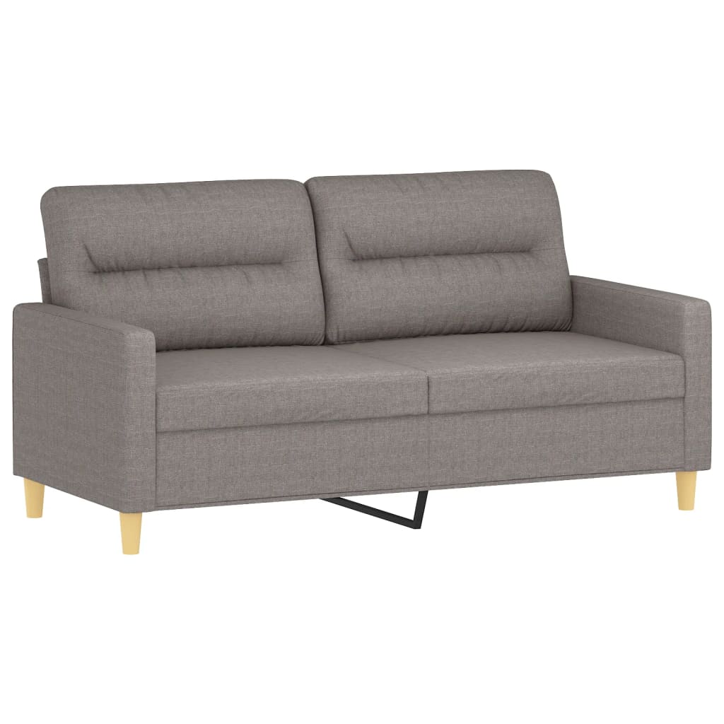 2-personers sofa 140 cm stof gråbrun