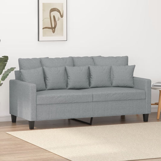 2-personers sofa 140 cm stof lysegrå