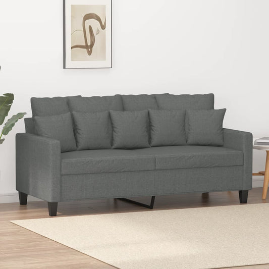 2-personers sofa 140 cm stof mørkegrå