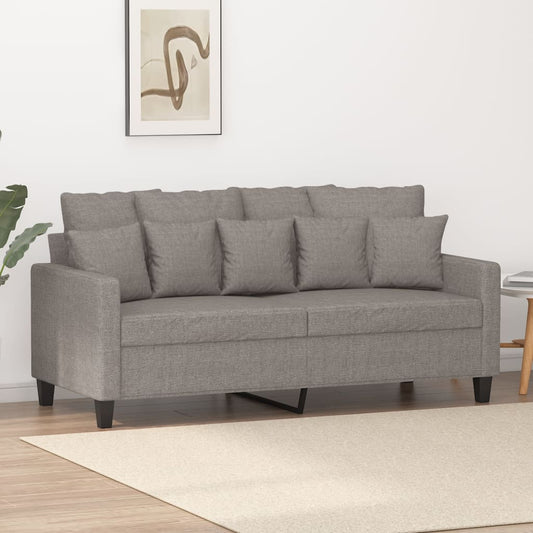 2-personers sofa 140 cm stof gråbrun