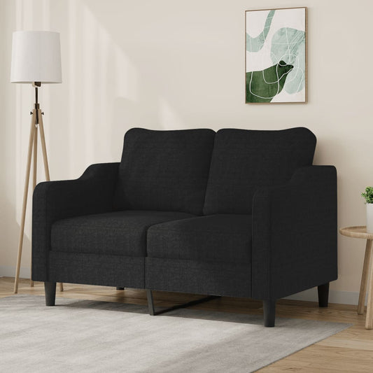 2-personers sofa 120 cm stof sort