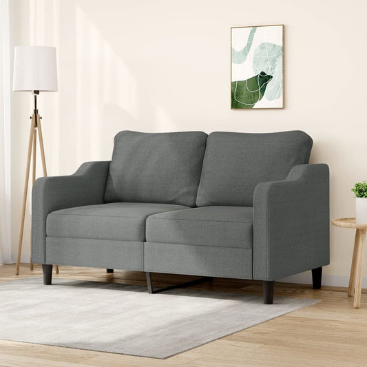 2-personers sofa 140 cm stof mørkegrå