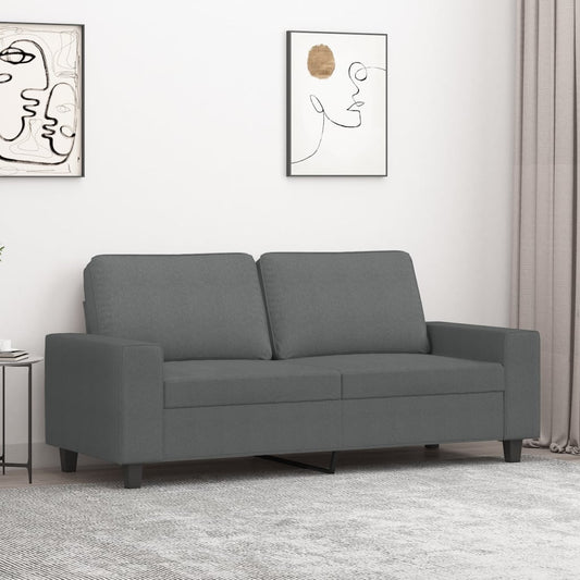 2-personers sofa 140 cm stof mørkegrå