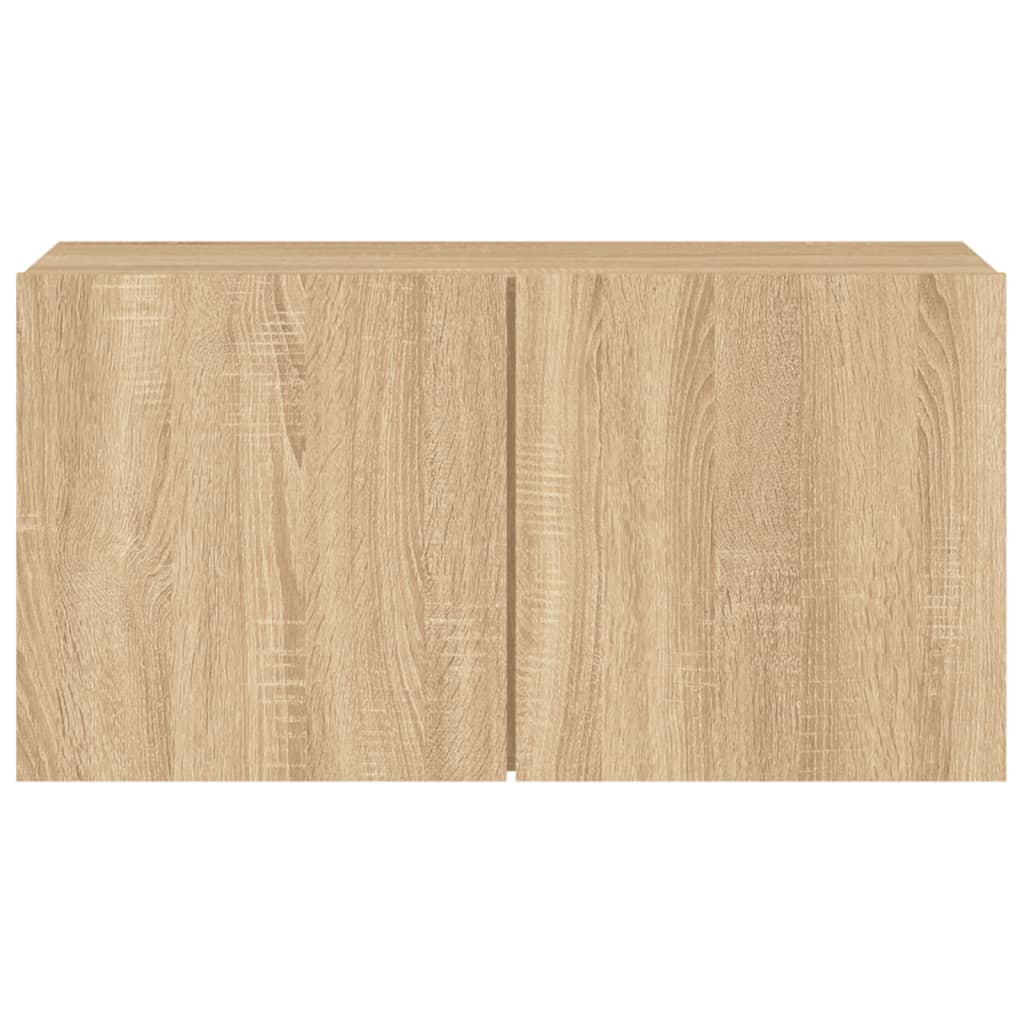 væghængt tv-bord 80x30x41 cm sonoma-eg