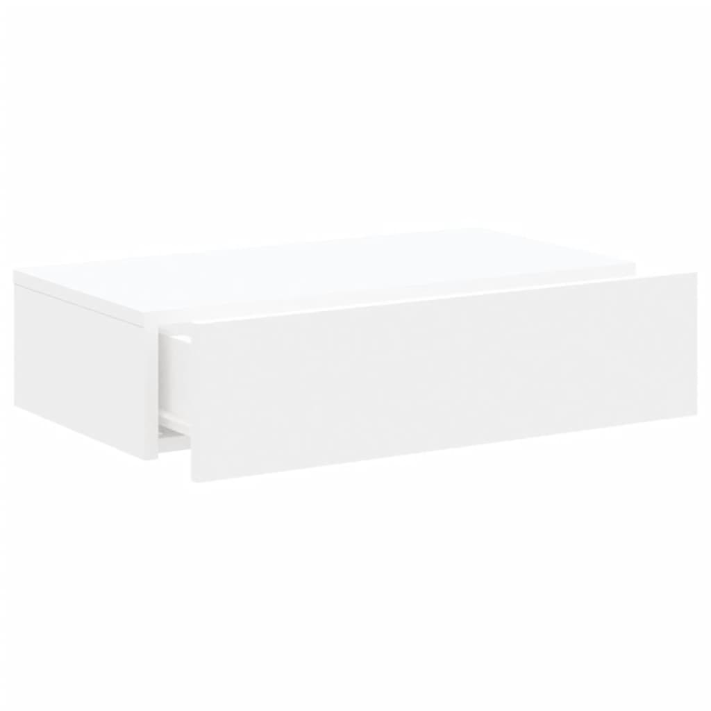 tv-bord med LED-lys 60x35x15,5 cm hvid