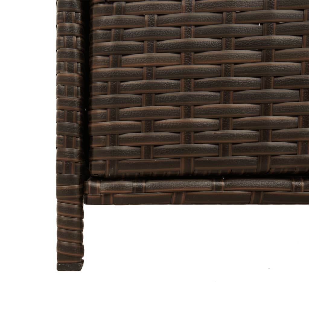 opbevaringsskab til haven 83x45x76 cm polyrattan brun