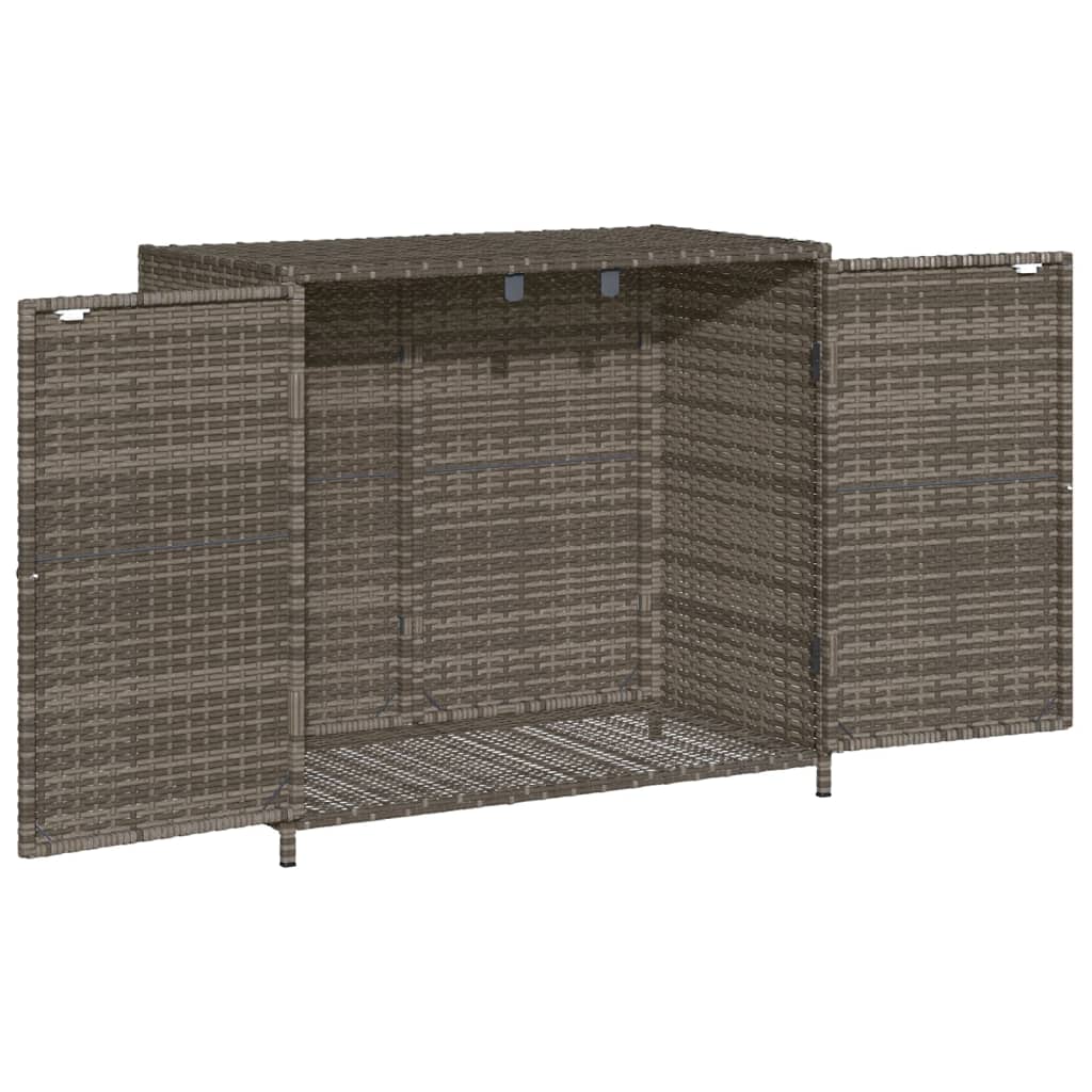 opbevaringsskab til haven 83x45x76 cm polyrattan grå