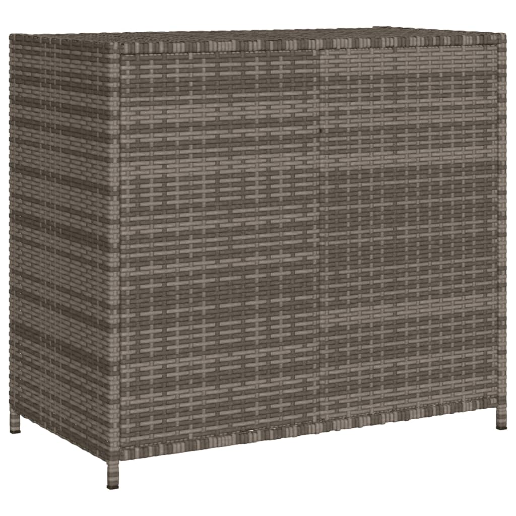 opbevaringsskab til haven 83x45x76 cm polyrattan grå