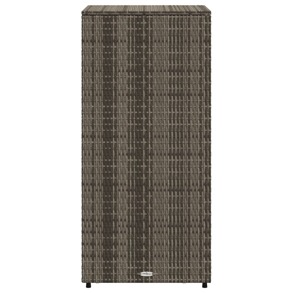 opbevaringsskab til haven 50x55x115 cm polyrattan grå