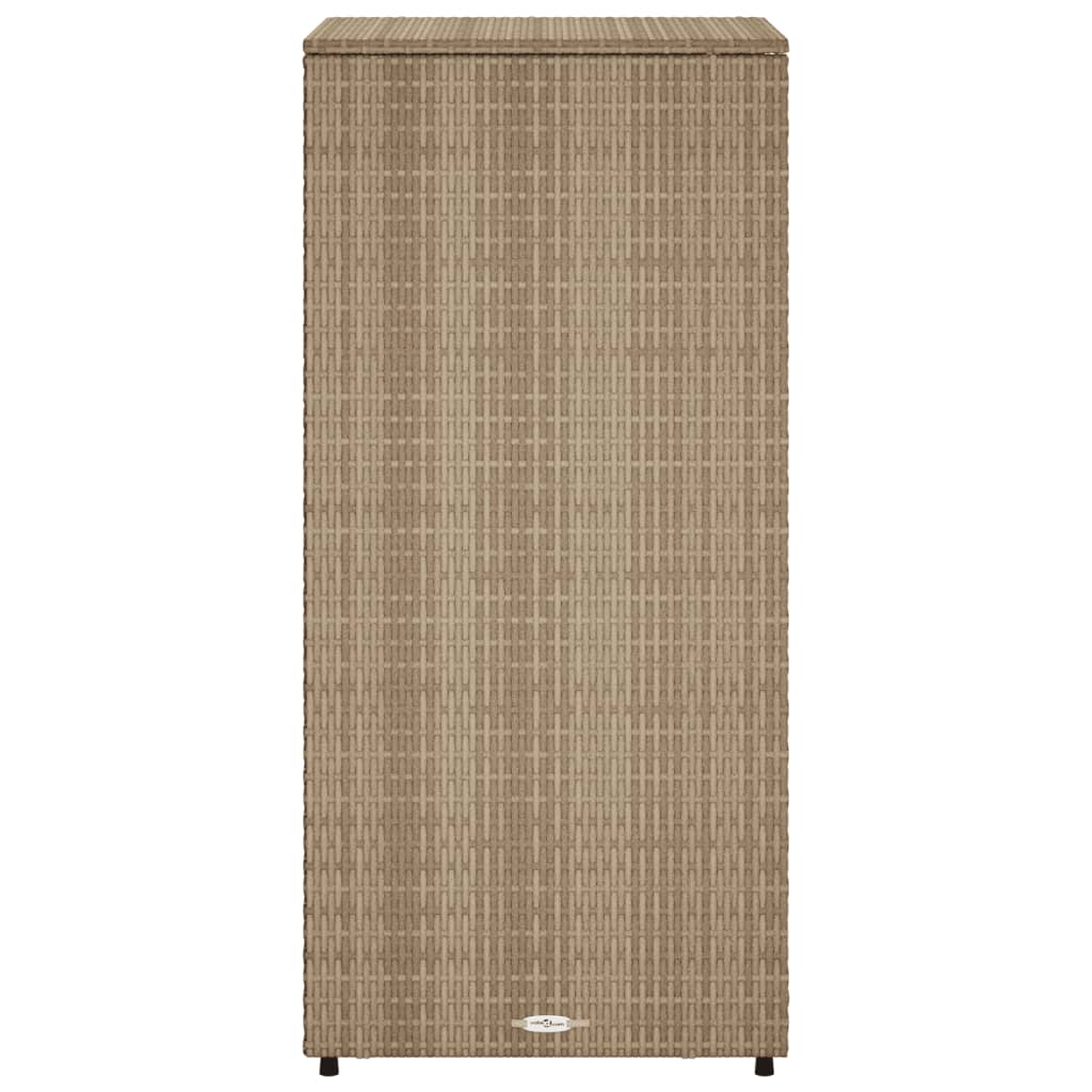 opbevaringsskab til haven 50x55x115 cm polyrattan beige